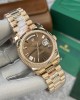 Rolex Day-Date 228235 Rose Gold Chocolate Dial Replica Watch V2 GM Factory 40mm