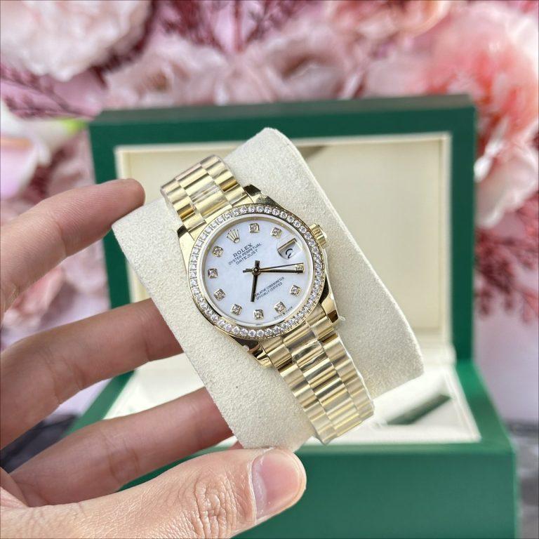 Rolex DateJust 278288 Replica Watch President Strap Diamond Bezel 31mm