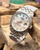 Rolex DateJust Replica Watch Natural Mother of Pearl Dial Moissanite Markers 41mm