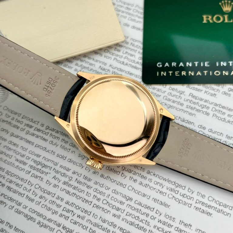 Rolex Cellini Date 50515 Gold Wrapped Replica Watch Leather Strap 39mm