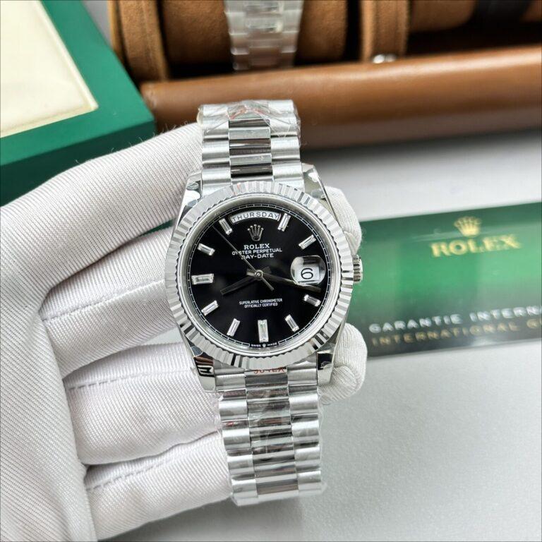 Rolex Day-Date 228236 Replica Wathc Weight 167gr Black Dial GM Factory 40mm