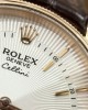 Rolex Cellini 50525 Replica Watch Rose Gold Brown Strap 39mm