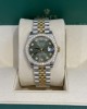 Rolex DateJust Replica Watch Moissanite Diamond Green Dial 31mm