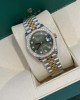 Rolex DateJust Replica Watch Moissanite Diamond Green Dial 31mm