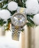 Rolex DateJust Replica Watch With Moissanite Diamonds Demi Gold 31mm