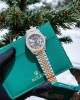 Rolex DateJust Replica Watch With Moissanite Diamonds Demi Gold 31mm