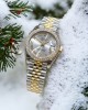 Rolex DateJust Replica Watch With Moissanite Diamonds Demi Gold 31mm