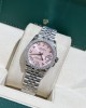 Rolex DateJust Replica Watch Moissanite Diamond Pink Dial 31mm