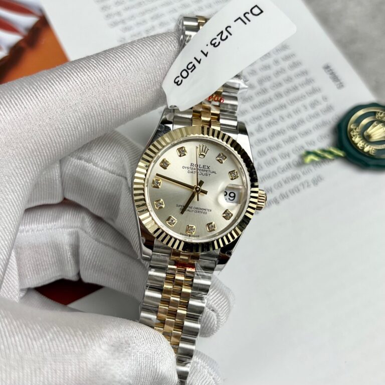 Rolex DateJust Replica Watch 18K Gold Wrapped White Dial GM Factory 31mm