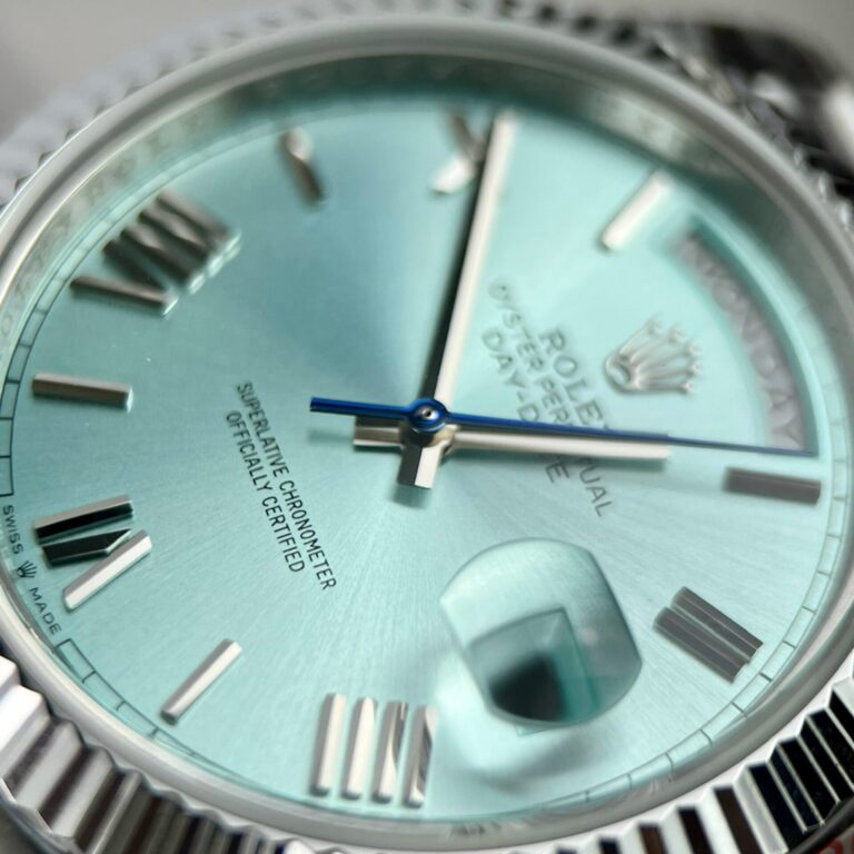 Rolex Day-Date 228236 Replica 11 Watch Ice Blue Dial GM Factory 40mm