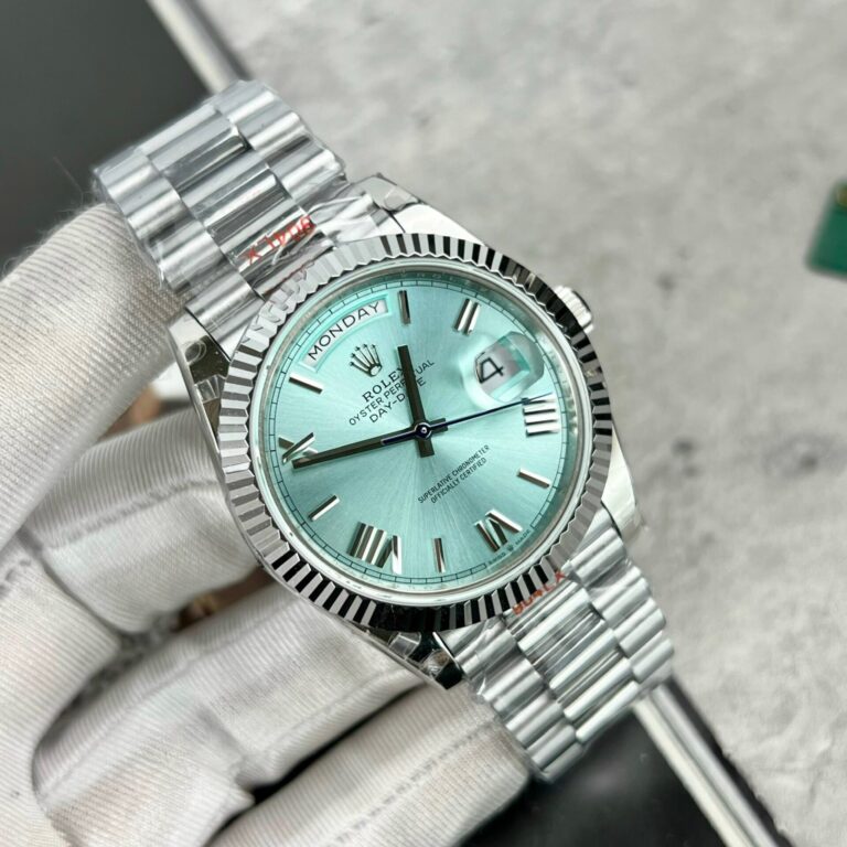 Rolex Day-Date 228236 Replica 11 Watch Ice Blue Dial GM Factory 40mm