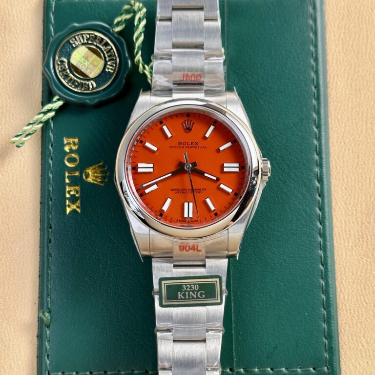 Rolex Oyster Perpetual 124300 Red Dial Oyster Strap King Factory 41mm