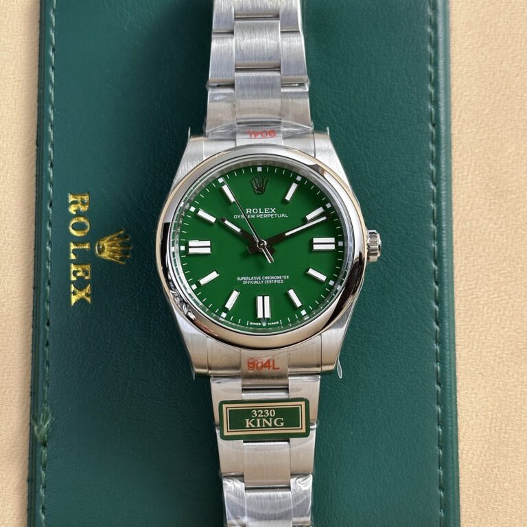 Rolex Oyster Perpetual 124300 Green Dial Replica Watch 41mm